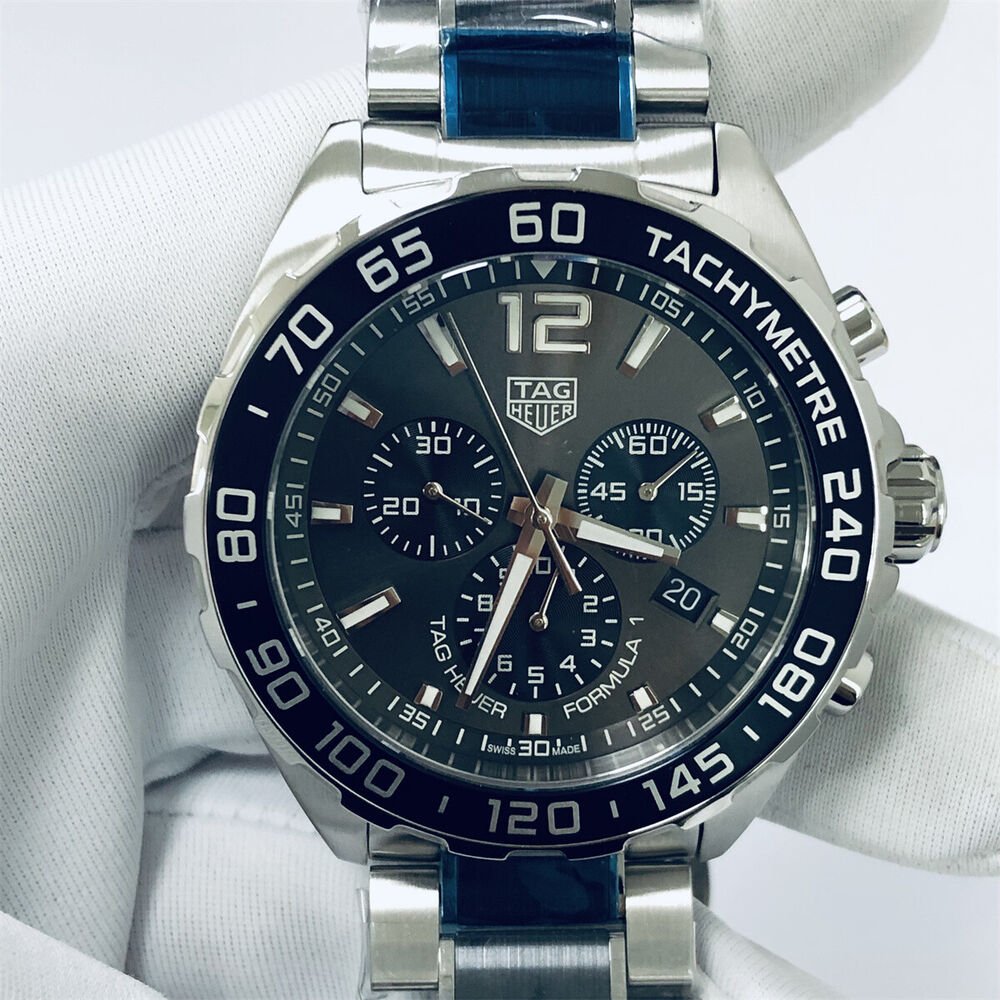 TAG HEUER F1 Chronograph Anthracite Grey Dial  43 mm Men's Watch CAZ1011.BA0843