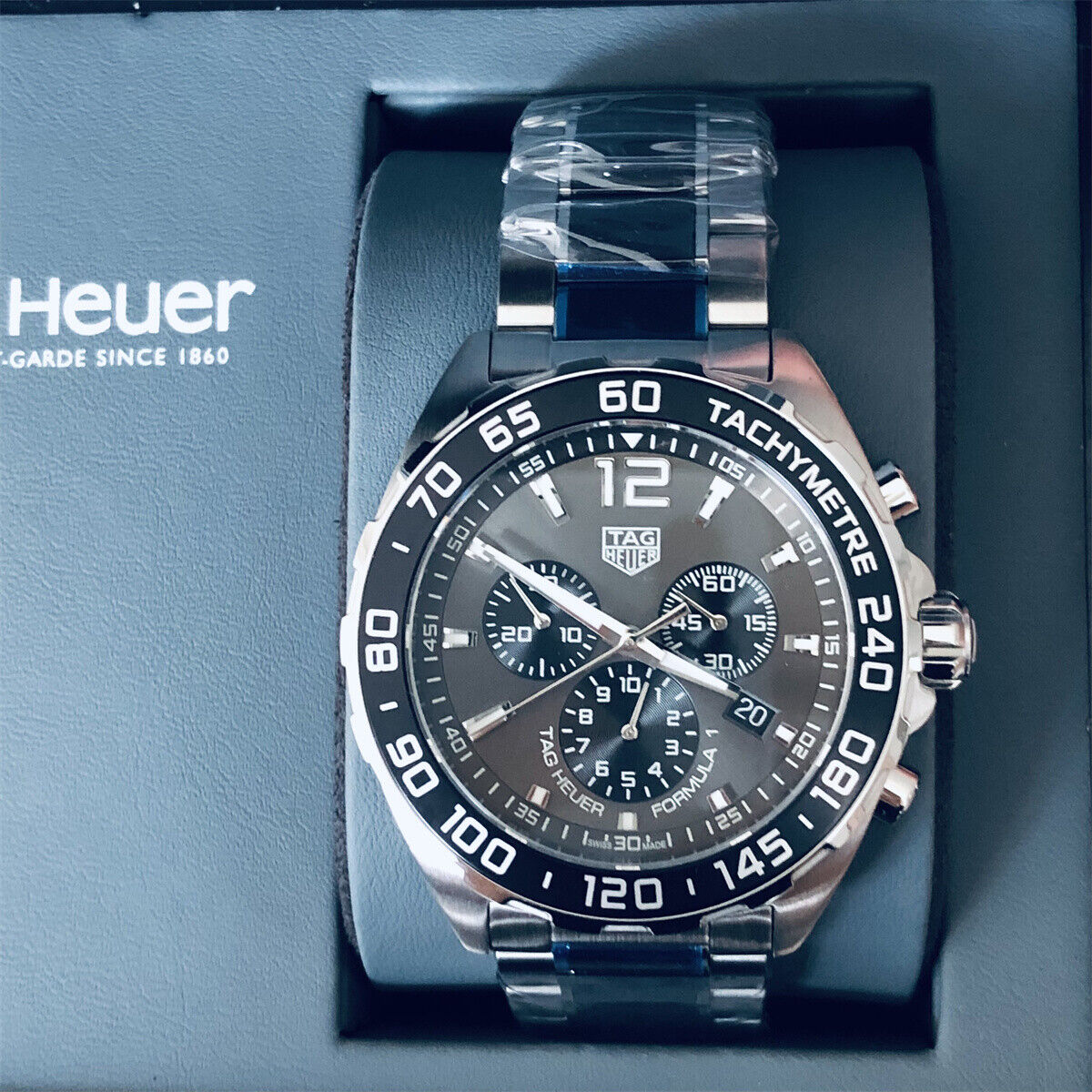 TAG HEUER F1 Chronograph Anthracite Grey Dial  43 mm Men's Watch CAZ1011.BA0843