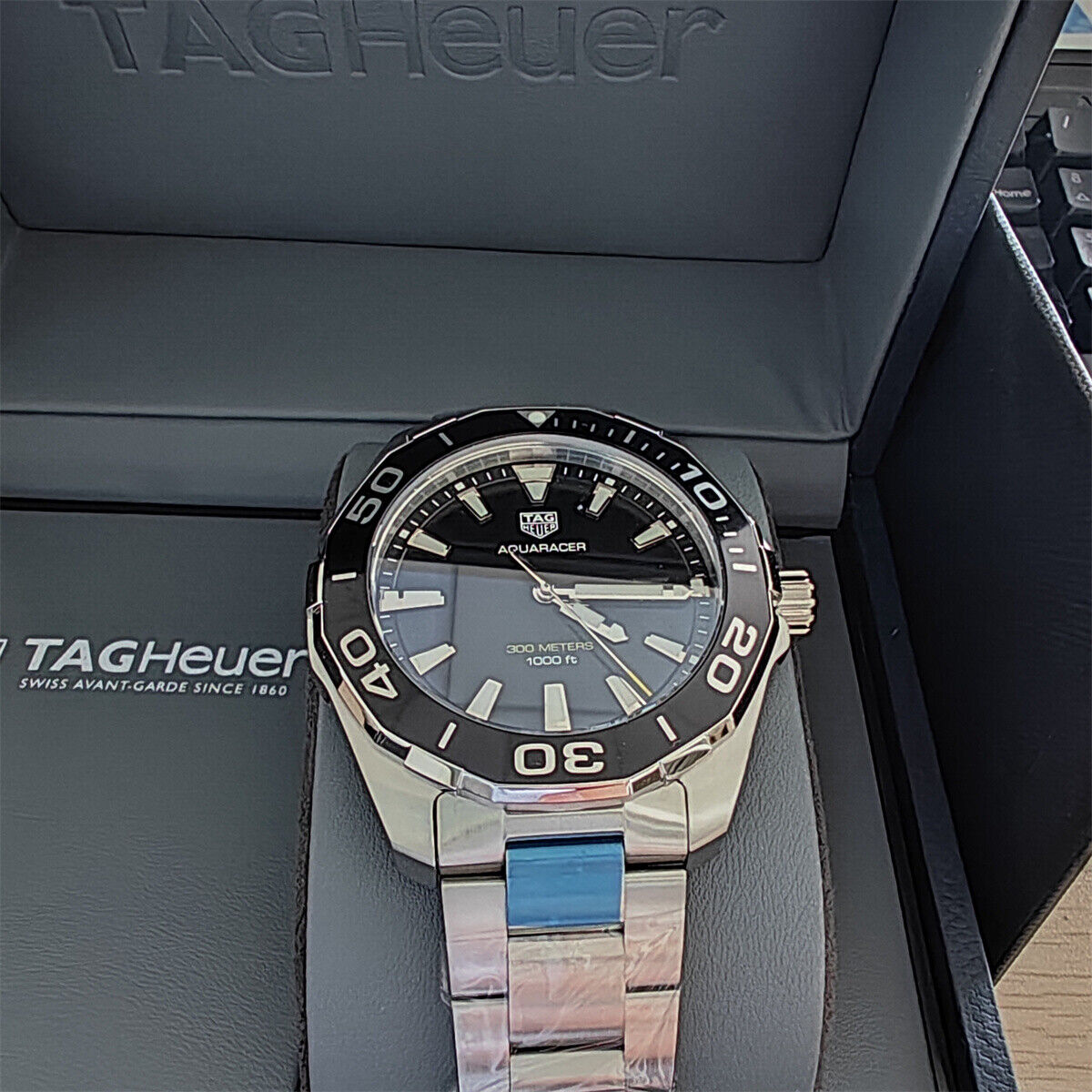 Tag Heuer 43mm AQUARACER Quartz 43mm Watch Stainless WAY101A.BA0746