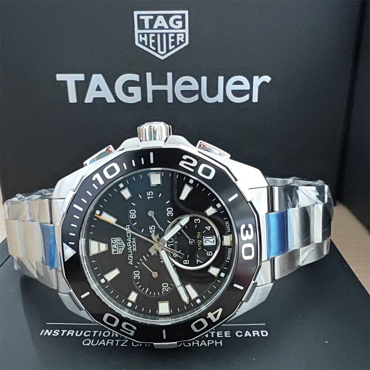 TAG HEUER Aquaracer 300M Chronograph Black Dial 43mm Men's Watch CAY111A.BA0927