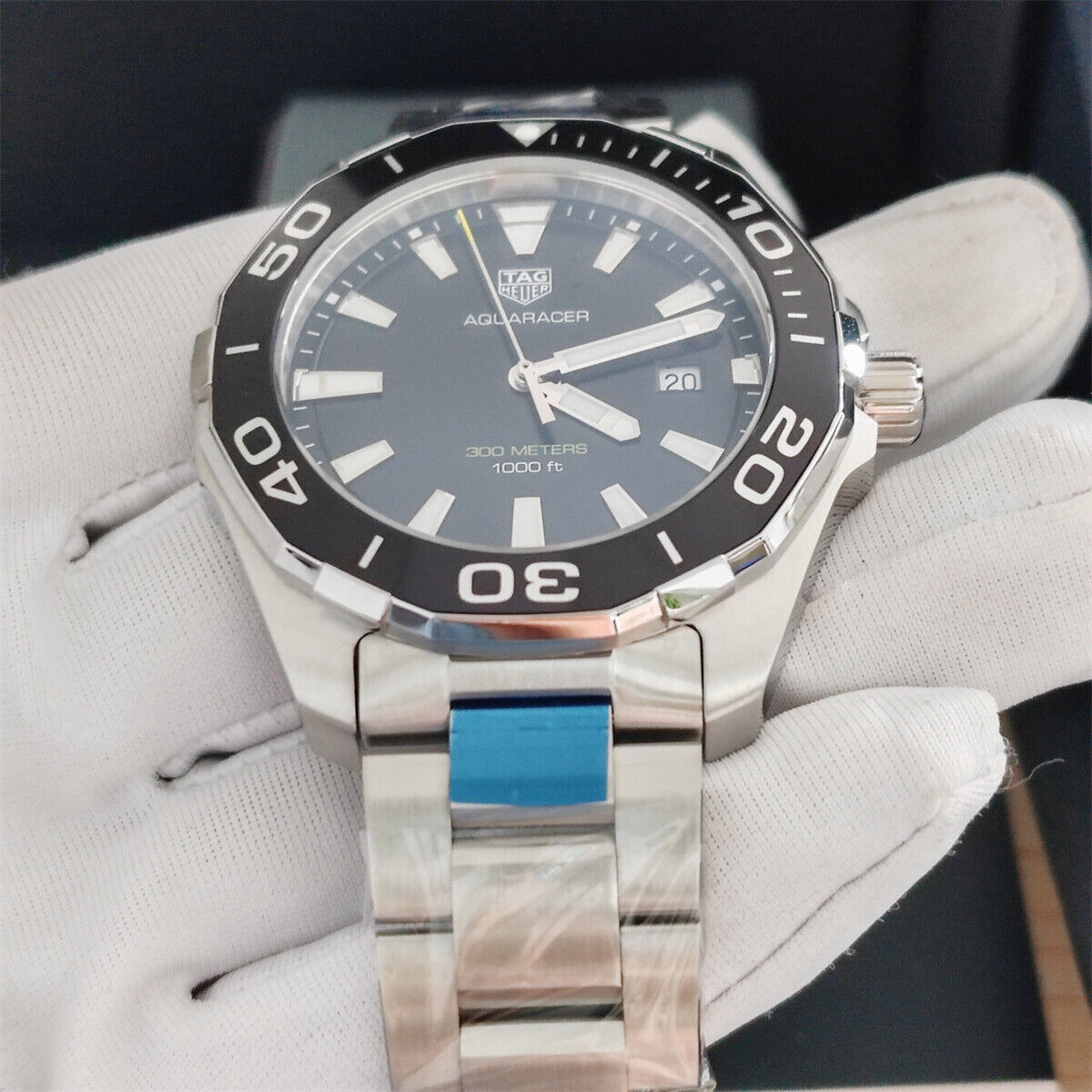 Tag Heuer 43mm AQUARACER Quartz 43mm Watch Stainless WAY101A.BA0746