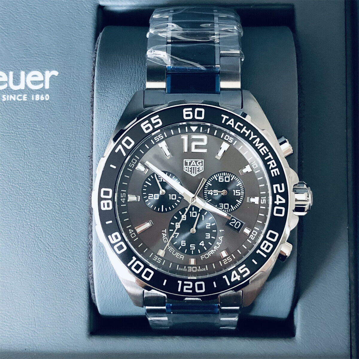 TAG HEUER F1 Chronograph Anthracite Grey Dial  43 mm Men's Watch CAZ1011.BA0843