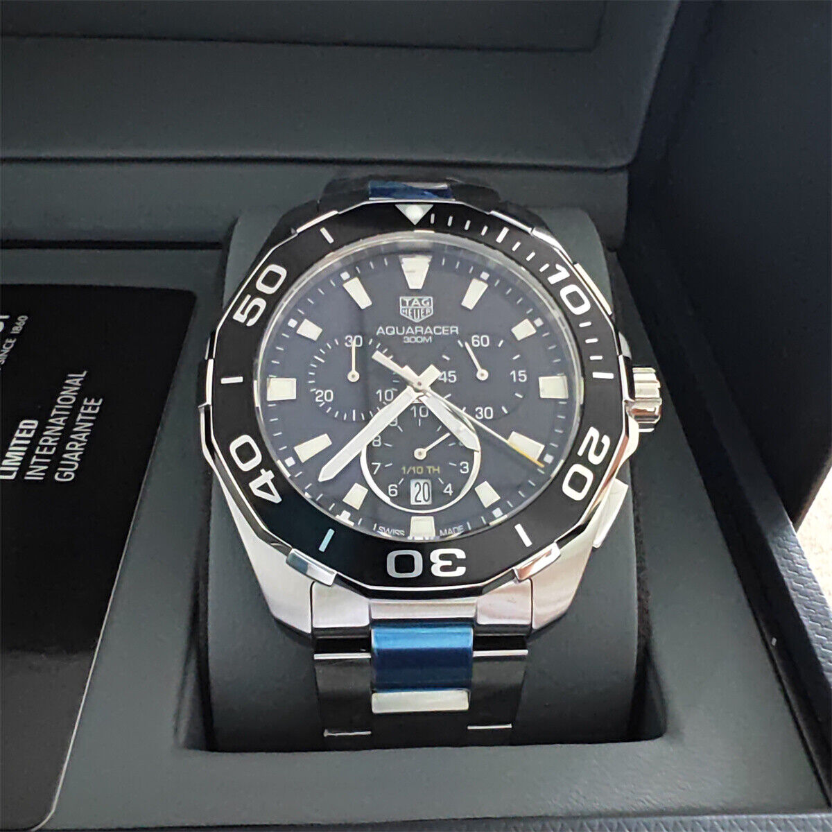 TAG HEUER Aquaracer 300M Chronograph Black Dial 43mm Men's Watch CAY111A.BA0927