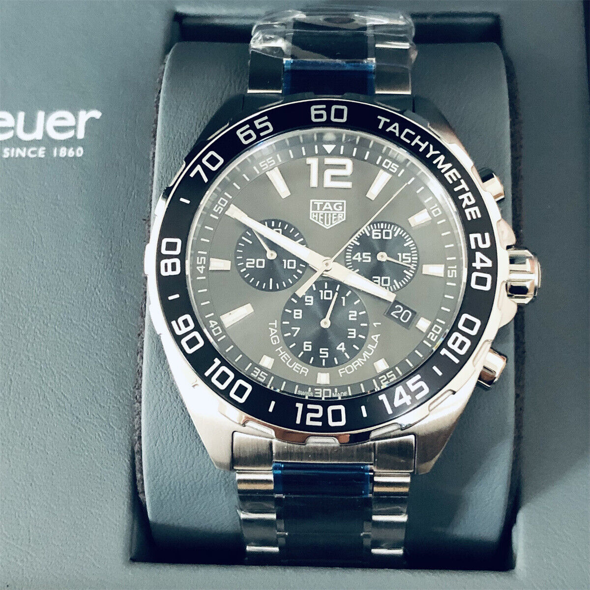 TAG HEUER F1 Chronograph Anthracite Grey Dial  43 mm Men's Watch CAZ1011.BA0843